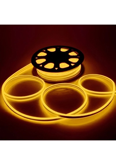 1 Metre Amber Renk Neon Led 12 Volt 6x12 İç Ve Dış Mekan Uyumlu İstediğiniz Metre Alabilirsiniz