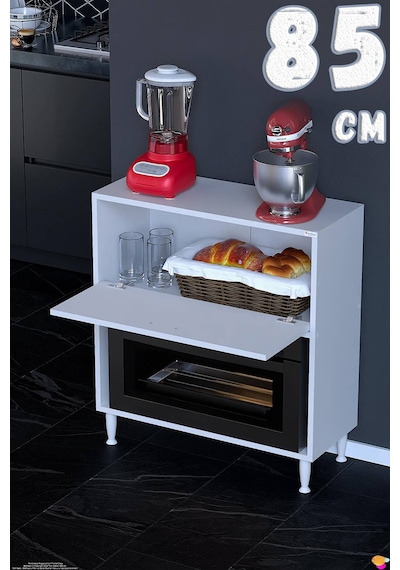 Nova Çok Amaçlı Mutfak Modülü 85x87x32 Cm Fırın Dolabı Ekmeklik Ve Mutfak Düzenleyici Beyaz Nova Çok Amaçlı Mutfak Modülü 85x87x32 Cm Fırın Dolabı Ekmeklik Ve Mutfak Düzenleyici Beyaz