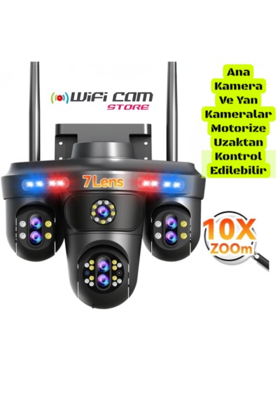7 Lens 4 Görüntü 10x Hibrit Zoom Ptz Güvenlik Kamerası