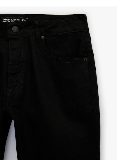 Koton Pamuklu Normal Bel Slim Fit Jean Pantolon - Brad Jean Siyah 6sam40033nd Siyah