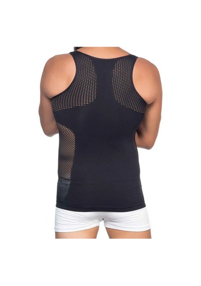 Emvera Siyah Seamless Fileli Erkek Korse Atlet