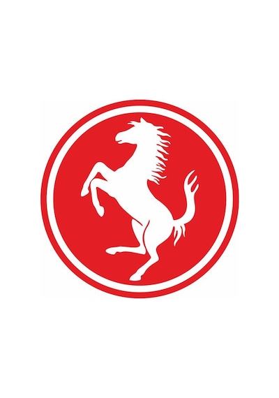 Ferrari Logo Kırmızı 55 X 55 Mm Sticker 10'lu
