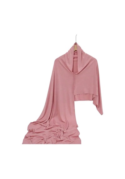 Ardün Hijab Hazır Pratik Penye Şal Geçirmeli Lüks Organik Şal Kaymaz Ve Rahat Kullanım Pembe - 695350845 Pembe