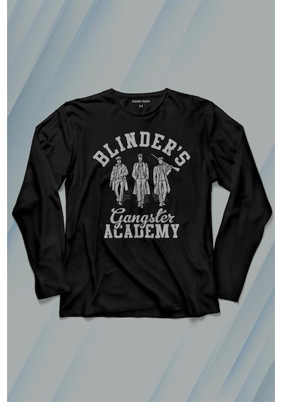 Peaky Blinders Gangster Academy Dizi Uzun Kollu Tişört Baskılı T-shirt 001