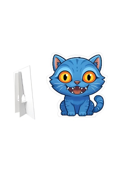 K-pop Derphy Tigers Ayaklı Pano Demon Hunter Huntrix Temalı Mini Fotoğraf Not Panosu 21x20 Cm Çok Renkli