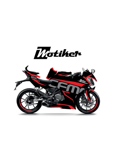 Cfmoto 250sr Kırmızı Desenli Parçalı Kaplama Sticker Etiket Model