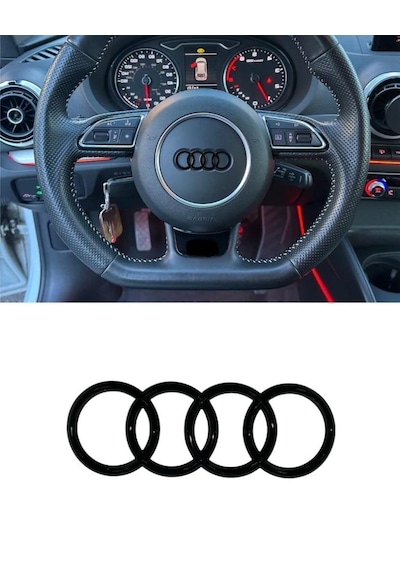 Audi Uyumlu Airbag Piano Black Logo Amblemi A3 S3 Rs3 A4 S4 A5 S5 A6 S6 A7 S7 A8 S8