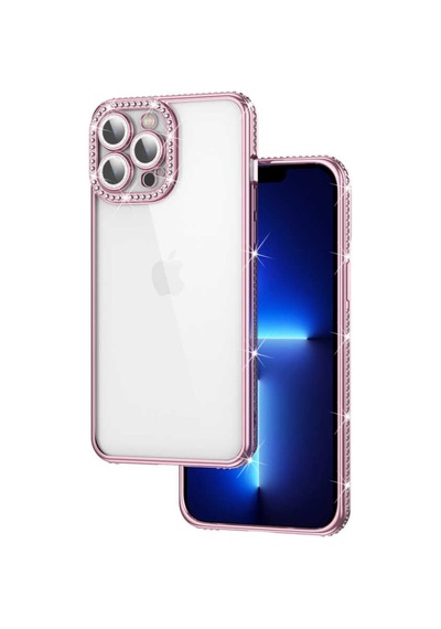 Apple Uyumlu  iPhone 12 Pro Kılıf Kamera Korumalı Taşlı Zore Mina Kılıf