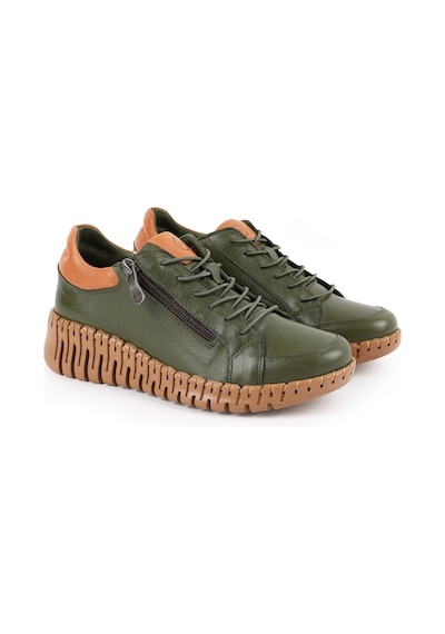 Mamma Mia Kadın Günlük Ayakkabı Hakiki Deri Kalın Dişli Taban Yandan Fermuarlı Bağcıklı Sneaker 26y-7755 Haki-taba Mamma Mia Kadın Günlük Ayakkabı Hakiki Deri Kalın Dişli Taban Yandan Fermuarlı Bağcıklı Sneaker 26y-7755 Haki-taba