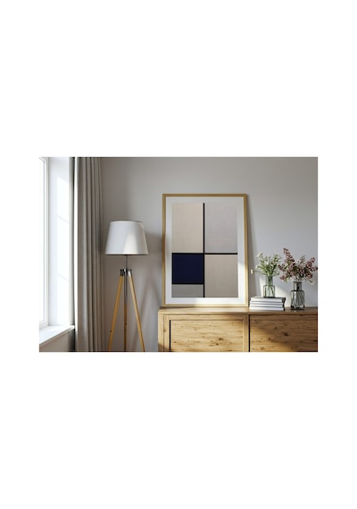 Mondrian Tablo I Çerçevesiz Poster 30x42 Cm A3 Tablo Modern Sanat Duvar Dekoru Mat Fotoğraf Kağıdı