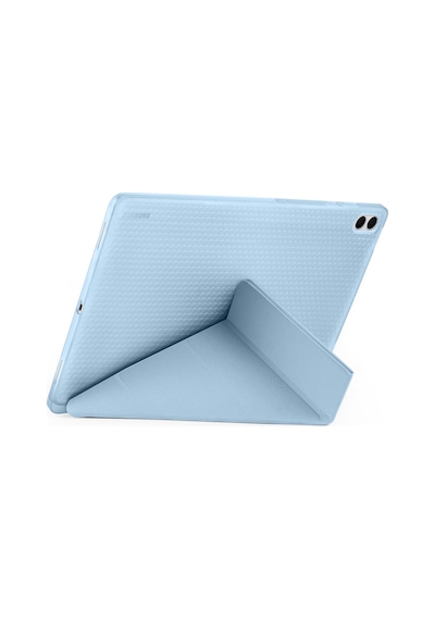 Galaxy Uyumlu  Tab S11 Ultra Kılıf Frm Tri Folding Kalem Bölmeli Standlı Kılıf - Mavi Kapaklı Kılıf