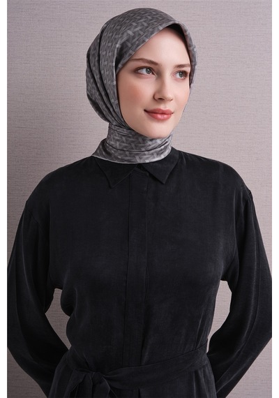 Armine Sura İpek Eşarp 2026-2027 - Sonbahar Kış-asm9622 Gri