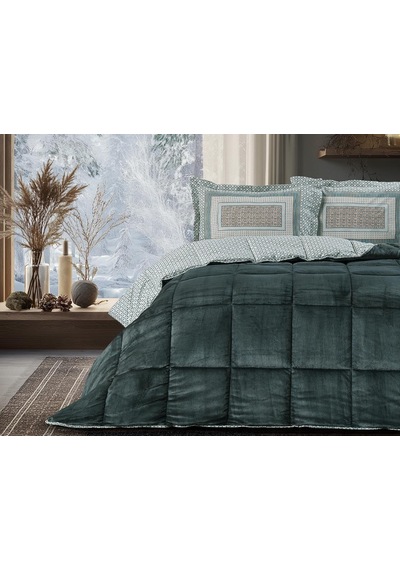 Doqu Home Venüs Next Comforter Set Çift Kişilik Yeşil