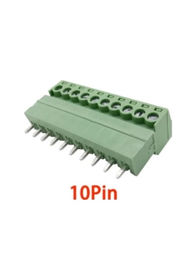 10 Pin 3.81mm Geçmeli 90c Takım Klemens