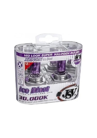 Jsv H7 Halojen Ampul 12v 55w 30000k Far Ampulü Ice Blast 2 Adetli Set Deli Mavi 040017