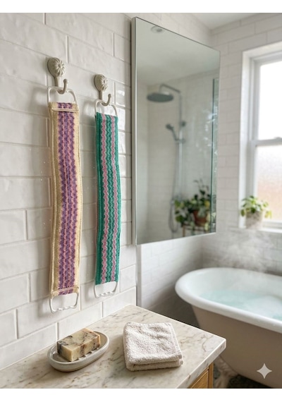 Uzun Banyo Lifi Plastik Saplı Lif Sırt Lifi 2 Adet Duş