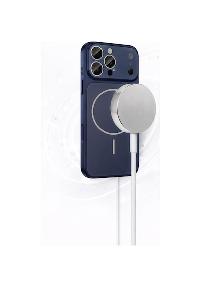 Apple iPhone 17 Pro Uyumlu Kamera Korumalı Magsafe Wireless Şarj Özellikli Full Glass Arka Kapak