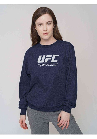 Ultimate Fighting Championship Baskılı Indigo Mavi Kadın Sweatsh