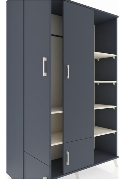 Hyperion Dolap 6 Raflı 4 Kapaklı Tek Askılı 132x44x195 Antrasit-antrasit/aytaşı Antrasıt/aytası Hyperion Dolap 6 Raflı 4 Kapaklı Tek Askılı 132x44x195 Antrasit-antrasit/aytaşı Antrasıt/aytası
