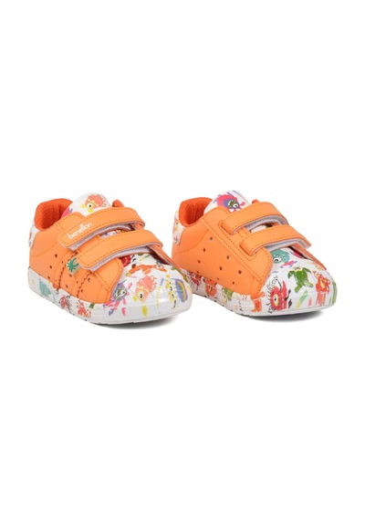 United Colors of Benetton Turuncu Cırtlı Hafif Bebek Spor Ayakkabı Bn-30965 B