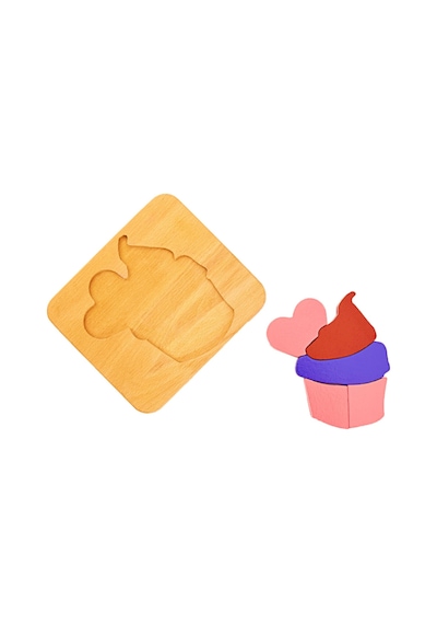 Woodnjoy Cupcake Üç Boyutlu Ahşap Puzzle