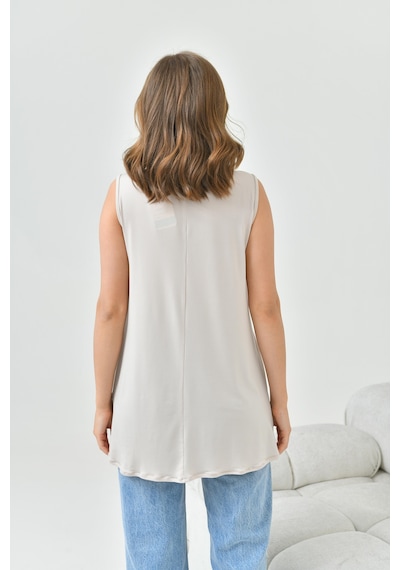 Ftz Women Kadın Kısa Tunik Beige 30836-beige Bej