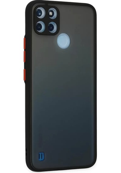 Newface Realme C21y Kılıf Montreal Silikon Kapak - Siyah Şeffaf Diğer