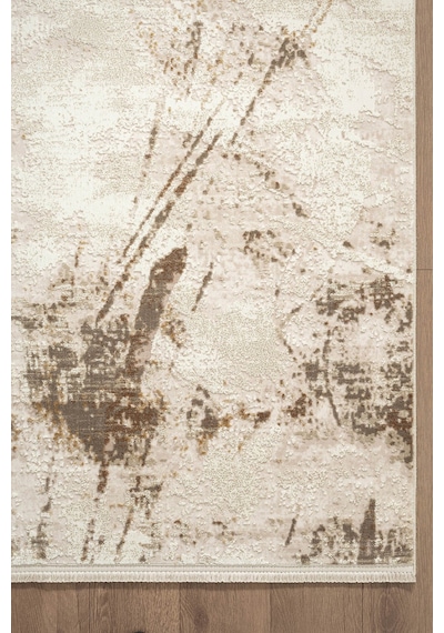 Matris Mı001b Bej Halı Modern Pamuk Taban Akrilik Tozuaz Salon Yatak Odası Koridor Halısı-1327