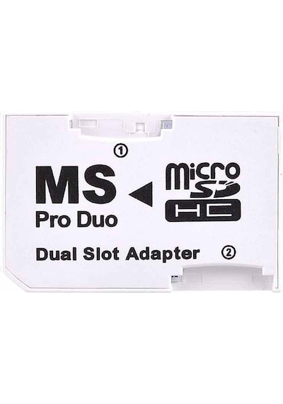 Ms Pro Duo Memory Stick Pro Duo Adaptör Dual Slot Mikro Sd Çevirici Memory Stick Kart Dönüştürücü