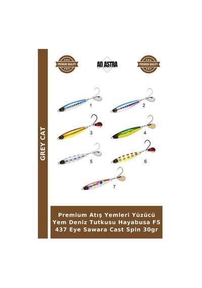 Premium Atış Yemleri Yüzücü Yem Deniz Tutkusu Hayabusa Fs 437 Eye Sawara Cast Spin 30gr