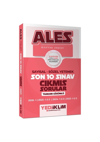 Ales Master Serisi Sayısal Sözel Yetenek Tamamı Çözümlü Son 10 Sınav Çıkmış Sor