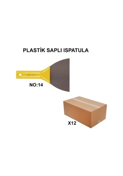 12 Adet Plastik Saplı Ispatula İle Kolay Uygulama 001 Siyah