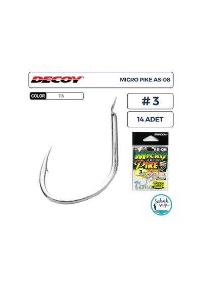 Decoy As-08 Micro Pike Super Light Jigging Asist İğne Tın 3 14 Adet