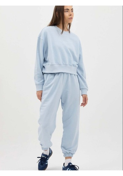 Buly Cozy Beli Lastikli Jogger Eşofman Altı Buz Mavisi