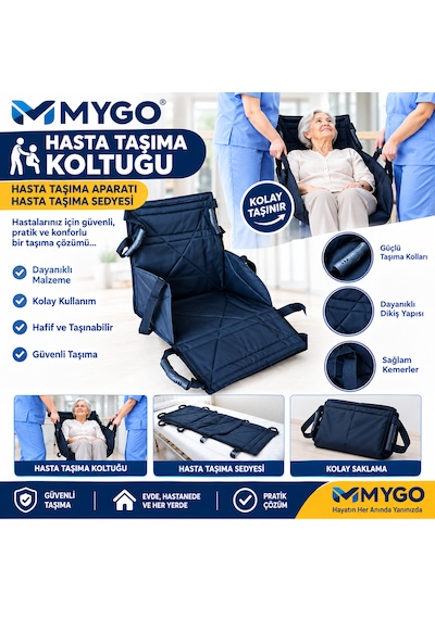 Yatan Hasta Taşıma Kaldırma Sedyesi , Hasta Taşıma Aparatı , Ultra Sağlam , Sıvı Geçirmez , Hasta Taşıma Sedyesi , Siyah
