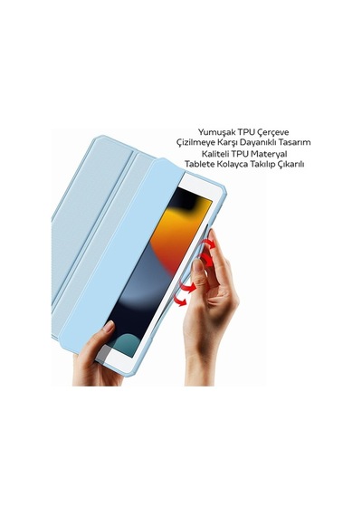 Dux Ducis Apple Uyumlu iPad 7-8 -9 10.2 (2019,2020,2021) Kılıf Kalem Bölmeli