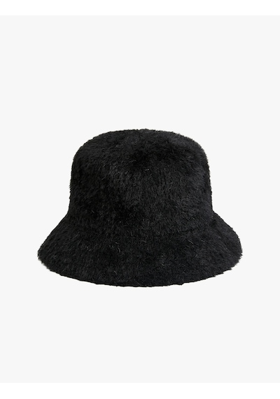 Koton Peluş Bucket Şapka Siyah 6wak40008aa Siyah