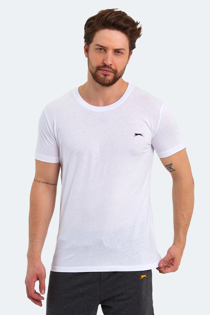Slazenger Sander Ktn 5 Li Set Erkek Beyaz - Gri - Lacivert - Koyu Yeşil - Açık Pembe Tişört Beyaz - Gri - Lacivert - Koyu