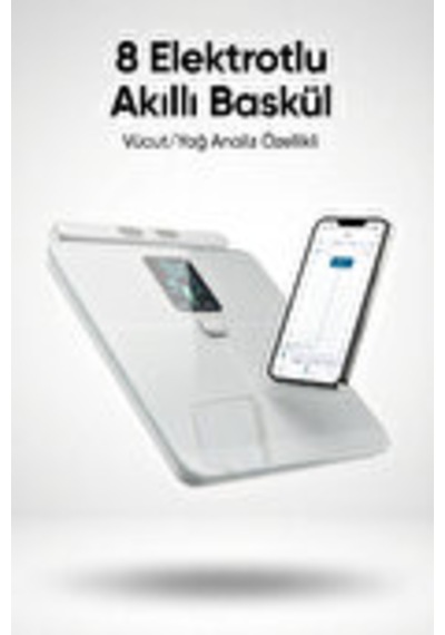 Fressi Dijital Baskül Shapepro 8 Elektrotlu Gümüş Akıllı Tartı