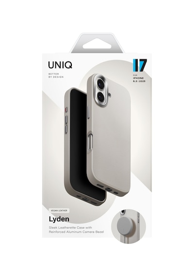Apple Uyumlu iPhone 17 Kılıf Lyden Vegan Deri Kaplama İnovatif Görünüm Magsafe Premium Kapak Gri Apple Uyumlu iPhone 17 Kılıf Lyden Vegan Deri Kaplama İnovatif Görünüm Magsafe Premium Kapak Gri