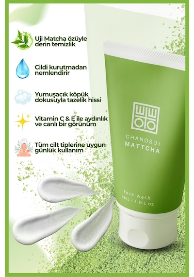 Cosmetex Roland Cha No Sui Matcha Yüz Yıkama Köpüğü 120 G