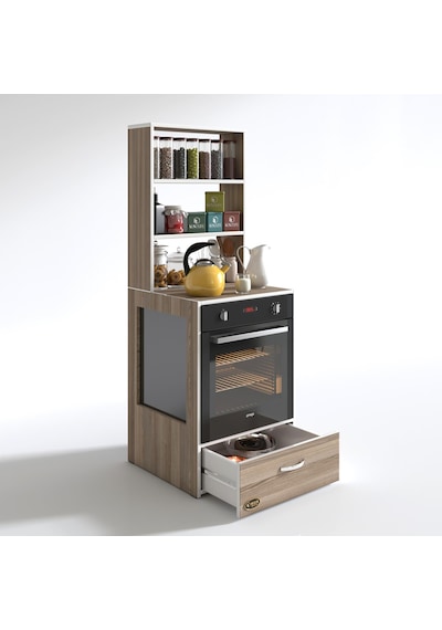 Kenzlife ankastre fırın dolabı gönül crd 165*60*56 mutfak çekmeceli