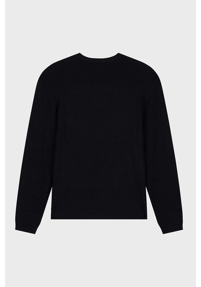 Armani Exchange Pamuklu Logolu Bisiklet Yaka Kazak Erkek Kazak Xm002986 Af10454 Uc001 Siyah
