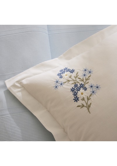 Karaca Home Orlena Çift Kişilik Pike Takımı Mavi