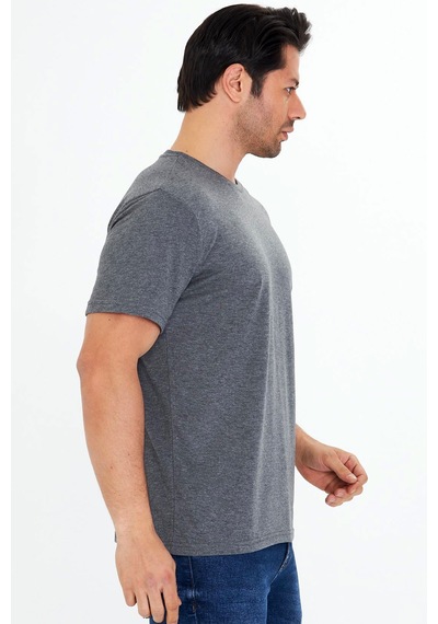 Trendhill Erkek Antrasit Melanj Pamuklu Bisiklet Yaka Büyük Beden T-shirt Ant5014b Trendhill Erkek Antrasit Melanj Pamuklu Bisiklet Yaka Büyük Beden T-shirt Ant5014b