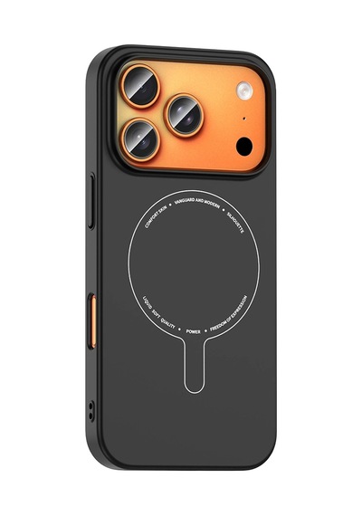 Apple iPhone Uyumlu  Uyumlu 18 Pro Max Kılıf M-safe Şarj Özellikli Kamera Korumalı Zore Elio Sert Pc Kapak Çok Renkli