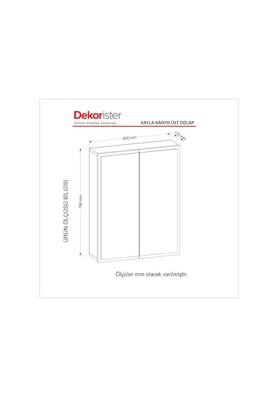 Dekorister Kayla Banyo Üst Dolabı Beyaz (184464173) Çok Renkli Dekorister Kayla Banyo Üst Dolabı Beyaz (184464173) Çok Renkli