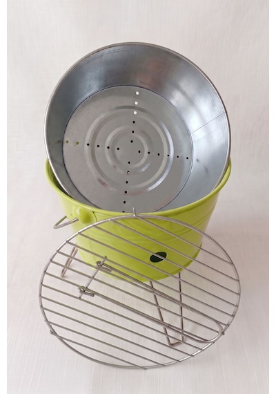 Küçük Katlanabilir Metal Piknik Izgara Mangal Barbekü Açık Yeşil