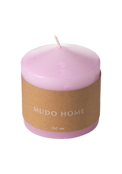 Mudo Home Sütun Mum Pembe 7x7 Diğer