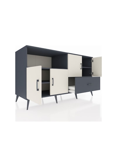 Kronos Konsol 4 Raflı Tek Çekmeceli 4 Kapaklı 176x59x99 Antrasit- Antrasit-aytaşı/antrasit Kronos Konsol 4 Raflı Tek Çekmeceli 4 Kapaklı 176x59x99 Antrasit- Antrasit-aytaşı/antrasit